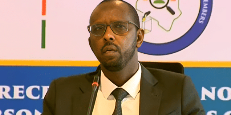 Ahmed Sheikh Appearing before IEBC Selection Panel PHOTO/ Screengrab Citizen