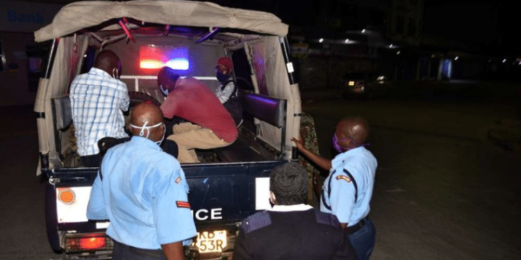 Police arrest people suspected to have flouted Covid-19 rules in Mombasa on May 15, 2020. PHOTO/ Kevin Odit, Nation Media Group.
