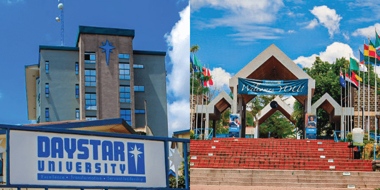A photo collage of Daystar University Nairobi Campus and the Main Campus at Athi River. PHOTO/ Daystar University.