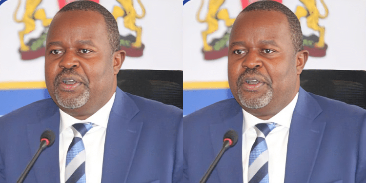 Fredrick Odhiambo appearing before IEBC panel PHOTO/Fredrick Odhiambo