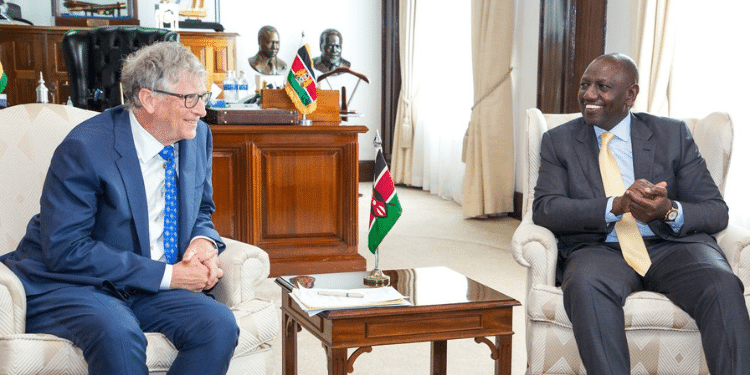 President William Ruto meets Bill Gates at State House, Nairobi on November 16, 2022. PHOTO/PCS.
