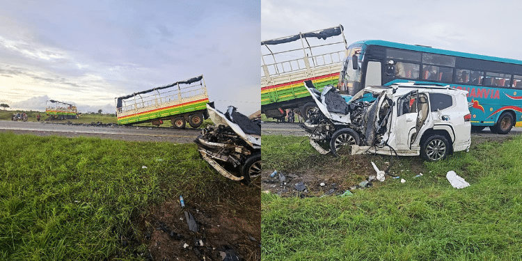 KPLC, Remains of the vehicle that was carrying Eng. Gissima Nyamo-Hanga. PHOTO/ Southern Highland Buses.