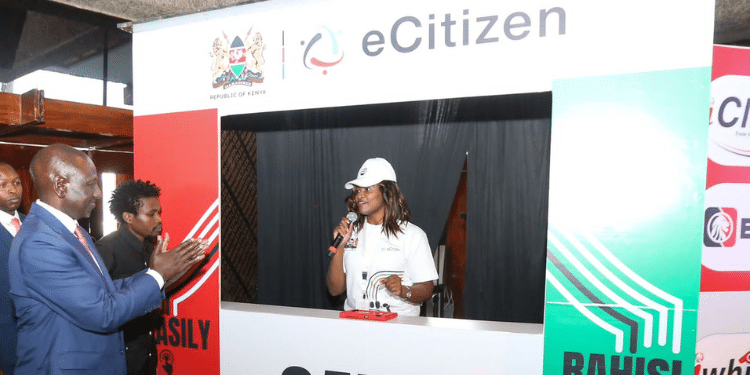 President William Ruto, during the revamping of eCitizen Portal. PHOTO/PCS