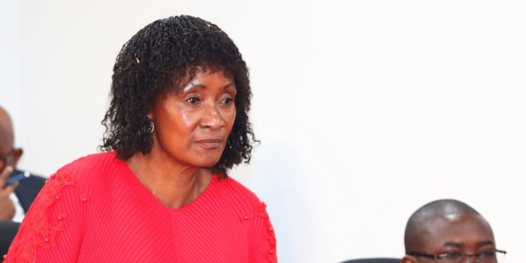 TSC CEO Dr. Nancy Macharia appearing before the National Assembly Education Committee on April 15, 2025. PHOTO/Parliament.