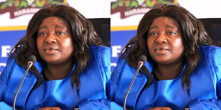 Joyce Kemunto appearing before IEBC Selection panel PHOTO/ IEBC