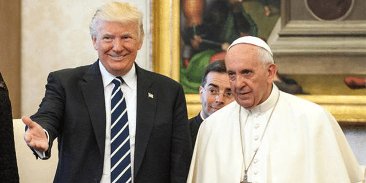 President Donald J. Trump during a meeting with His Holiness Pope Francis on May 24, 2017. PHOTO/U.S Embassy & Consulates in Italy.