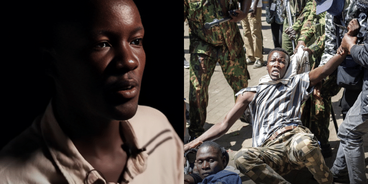 Allans Ademba during GenZ protest PHOTO/BBC Africa