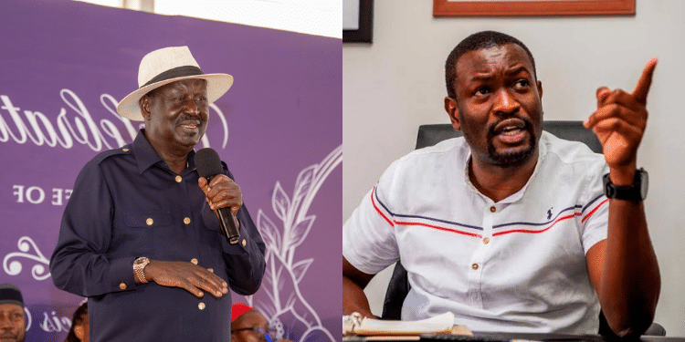 A collage of former Prime Minister Raila Odinga and Senator Edwin Sifuna PHOTO/Raila Odinga/Kenya Insights