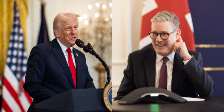 A collage of President Donald Trump and UK Prime Minister Keir Starmer PHOTO/White House & Keir Starmer X