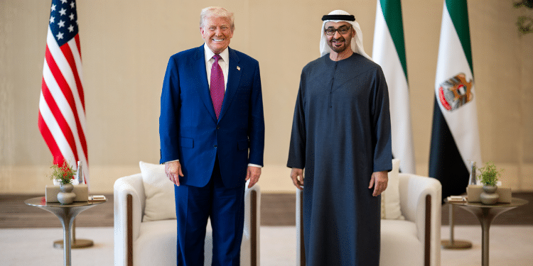 President Donald J. Trump meets with UAE President His Highness Sheikh Mohamed bin Zayed Al Nahyan in Abu Dhabi PHOTO/WhiteHouse