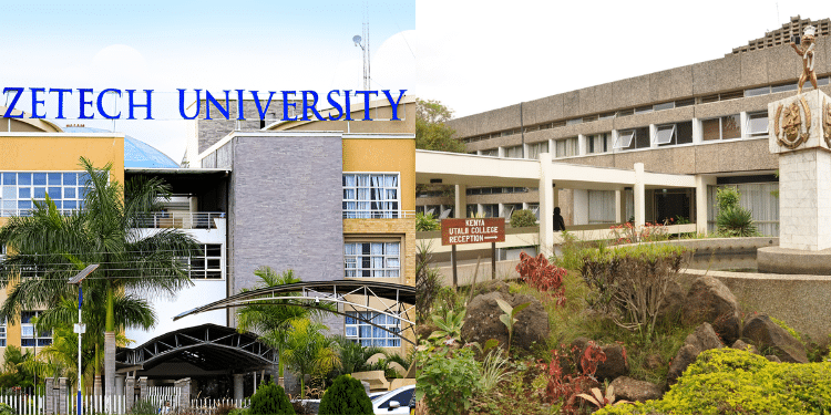 A collage of Zetech University and Kenya Utalii College PHOTO/Zetech University/ Kenya Utalii College