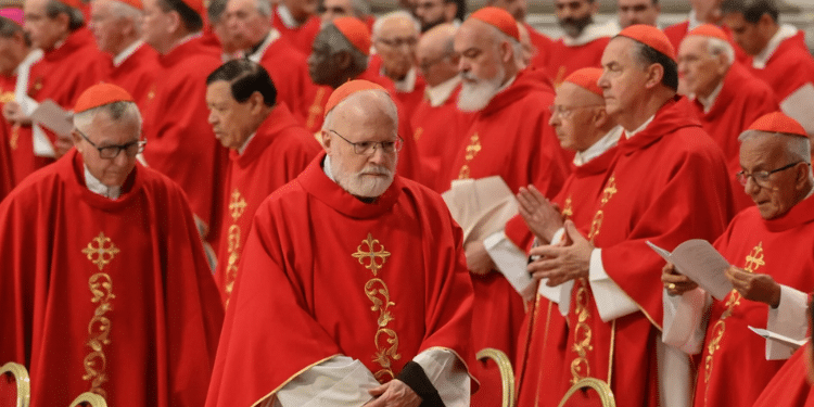 A college of Cardinal taking oath of secrecy PHOTO/ National Catholic Register