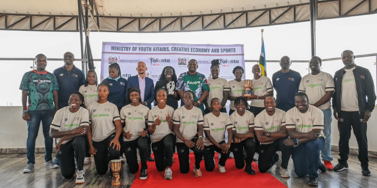 CS Salim Mvurya and the Kenya Lionesses Rugby team PHOTO/Salim Mvurya