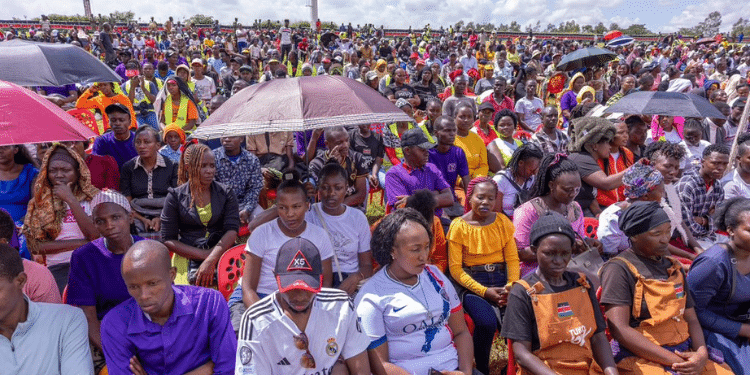 Kenyans during 2025's National Labor Day celebrations. PHOTO/ PCS