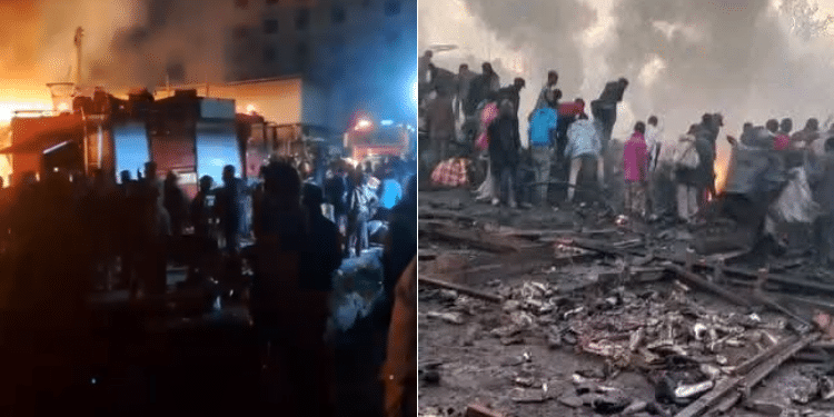 Gikomba Market Burnt Down by Mysterious Night Fire