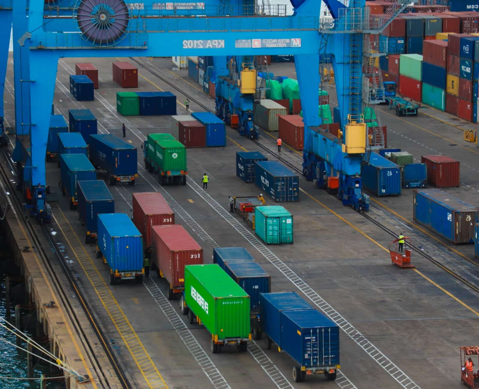 Trucks at the Port of Mombasa. PHOTO KPA