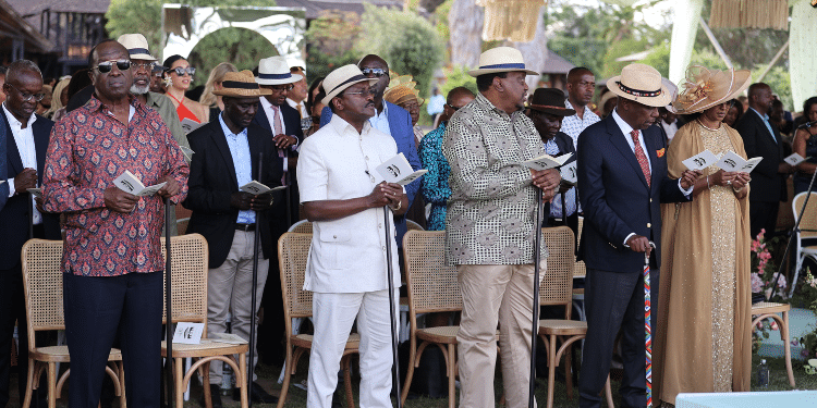 Kalonzo Declares Stance On Attending Odm Event After Raila’s Invitation Letter Former President Uhuru Kenyatta And Wiper Party Leader Kalonzo Musyoka During The Wedding Of Gideon Moi'S Son Photo/Office Of The Fourth President