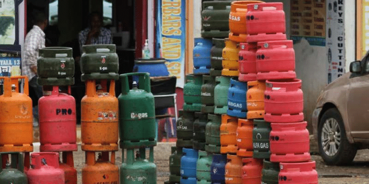 Cooking Gas Gas cylinders on sale in Nairobi. PHOTO/File.