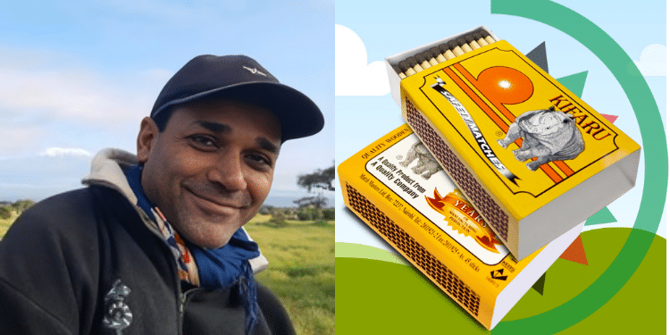 A photo collage of MML Managing Director Kushal Shah and Kifaru matchbox brand. PHOTO/Shah Linked In & MML.