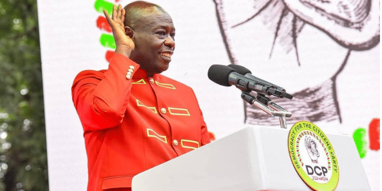Former DP Rigathi Gachagua speaking during the launch of the DCP on May 15, 2025. PHOTO/Gachagua Facebook.