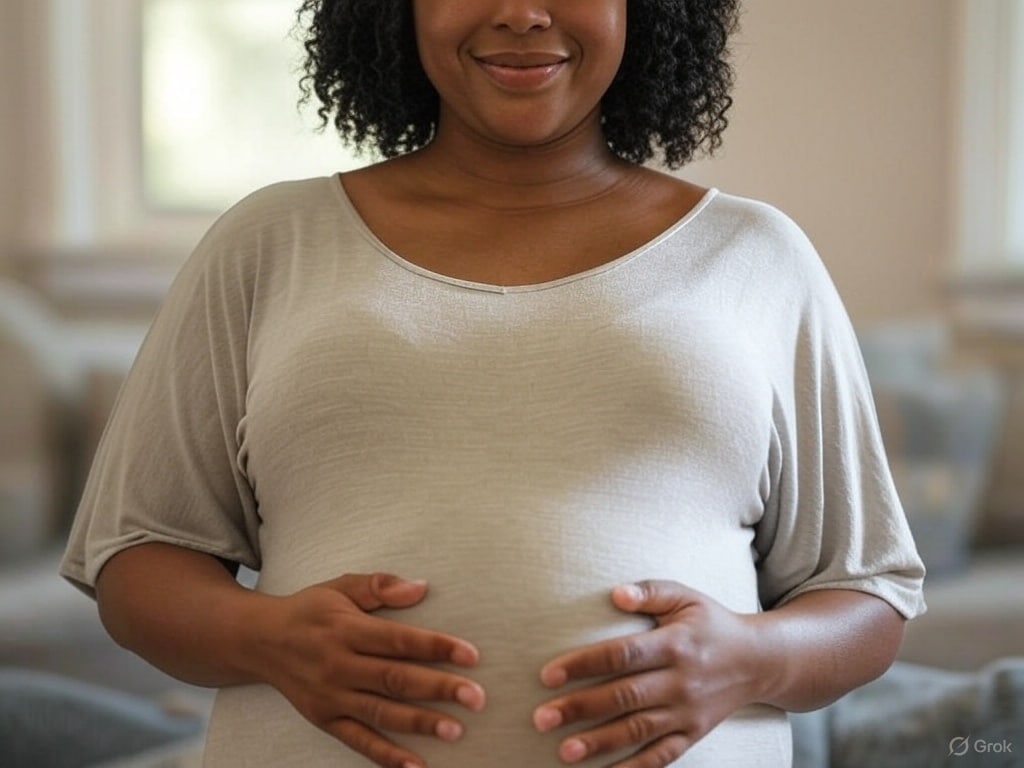 A photo of a pregnant woman. Photo/ Grok