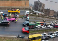 Traffic Snarl-Up on Thika Road After Matatu with Schoolchildren Overturns Near Garden City