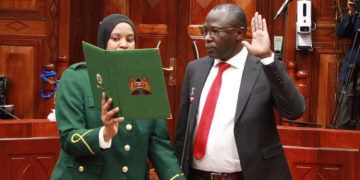 IEBC Chairperson Erastus Edung during vetting at the parliament PHOTO/Parliament