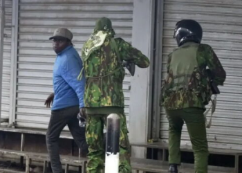 Images of two officers involved in the shooting of a hawker during protests on Tuesday, June 17, 2025. PHOTO/KBC