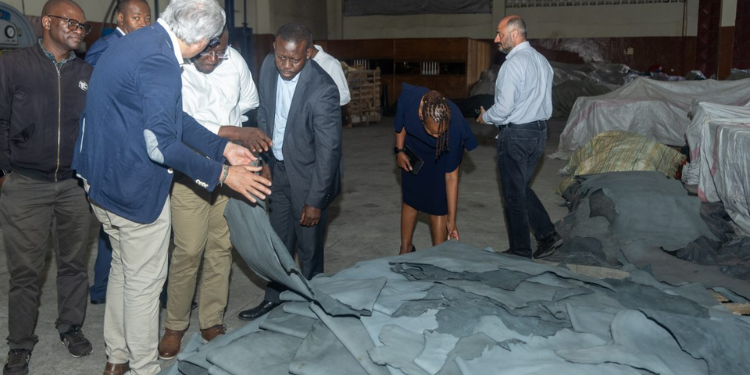 Leather experts during a site visit in Ruiru