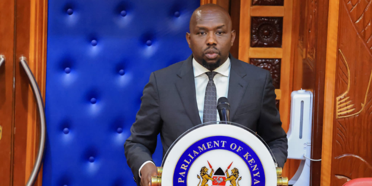 Interior CS Kpichumba Murkomen appearing before the Senate on June 11, 2025. PHOTO/Murkomen X.