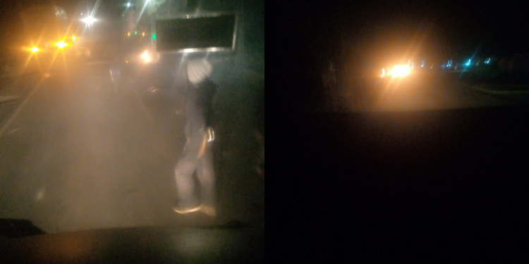 Residents lit bonfires along Nairobi -Nakuru Highway. PHOTO/Drivers and Conductors Association.