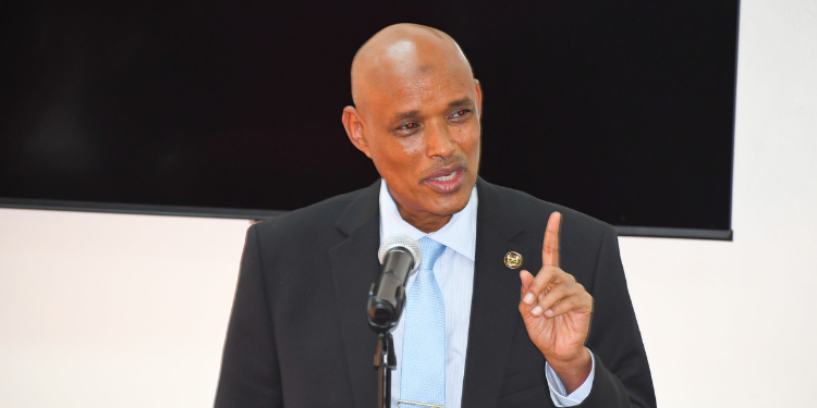 DCI Director Mohamed Amin presided over the closing of the Senior Investigations Officers' Seminar offered to the second cohort of 40 senior detectives at the National Criminal Investigation Academy (NCIA) on March 30, 2025. PHOTO/DCI.