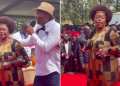 A Collage Of Suba North Mp Millie Odhiambo With Farouk Kibet On Stage In A Public Event.