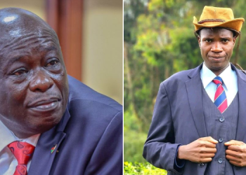 A Collage Of Former Deputy President Rigathi Gachagua (Left) And The Late Comedian Kk Mwenyewe. Photo/Gachagua