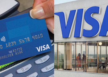 A Photo Collage Of A Person Holding A Visa Credit Card Visa Branch Photo/Visa Inc