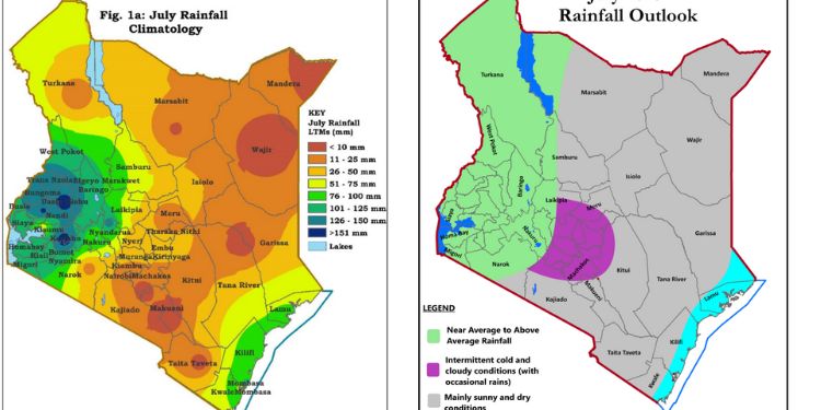 Kenya Met Lists Regions to Experience Cold and fog in July