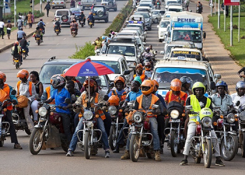 A Photo Of Boda Boda Riders With Vehicles On A Road In Kenya. Photo/Bd