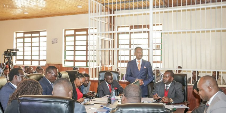 Babu Owino Counters Dpp Terror Charges Against Students And Boda Boda Riders A Photo Of Embakasi East Member Of Parliament Babu Owino Presenting At Kahawa Law Courts On July 15. Photo/Babu