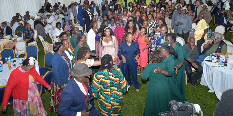 A photo of traditional engagement of Trans Nzoia Senator Allan Chesang and Channelle Kittony in Trans Nzoia County. PHOTO/ Sudi