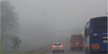 A Section Of Mombasa Road Engulfed By Mist On Sunday Morning Photo/Standard