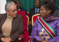 Former First Lady Margaret Kenyatta And Phoebe Muga Asiyo While Receiving The Order Of The Burning Spear Award. Photo/ Margaret Kenyatta