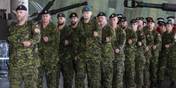 A Contingent Of Canadian Armed Forces Members Participating In The Nijmegen Marches Departure Parade At The Canadian War Museum. Photo By Errol Mcgihon /Postmedia