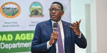 Transport Cs Davis Chirchir Speaking In A Consultative Meeting With Regional Directors And Resident Engineers Representing Various Road Agencies On July 18, 2025. Photo/Chirchir X. Kaa, Jkia