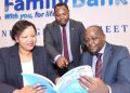 Family Bank Ceo Nancy Njau, Chief Financial Officer Stephen Ngugi &Amp; Pwc Senior Manager David Mugo (Centre) During The 17Th Annual General Meeting.