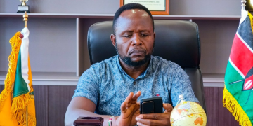 Trans Nzoia County Governor George Natembeya In His Office On July 28, 2025. Photo/Natembeya X.
