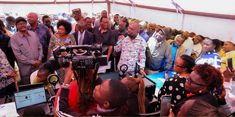 Murkomen Introduces New Machine To Speed Id Registration &Amp; Issuance Interior Cs Kipchumba Murkomen Assessing The Flow Of Id Issuance And Other Citizen Services In West Pokot On July 17, 2025 Photo/Murkomen X
