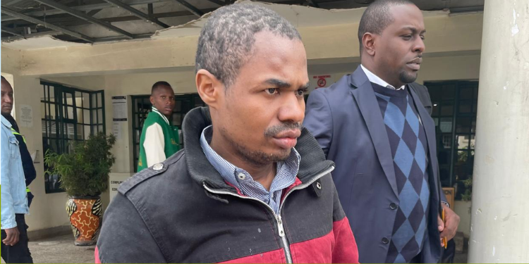 Kennedy Kalombotole, The Prime Suspect In The Knh Murder Being Arraigned In Kibera Law Court Photo/Mwango Fm
