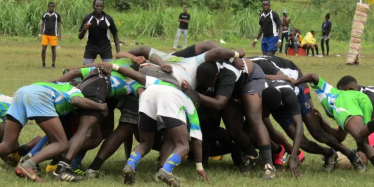 Photographers To Pay Ksh10K To Cover Secondary School Games Kitondo Ss Against Makerere College Rugby Rack During The 2024 Feassa Games At Busamaga Rugby Photo/ David Isabirye