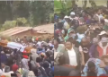 Bodaboda Riders Took Over The Burial Ceremony Of Leonard Mutua In Masawane Village In Machakos County. Photo/Citizen Tv Screengrab.