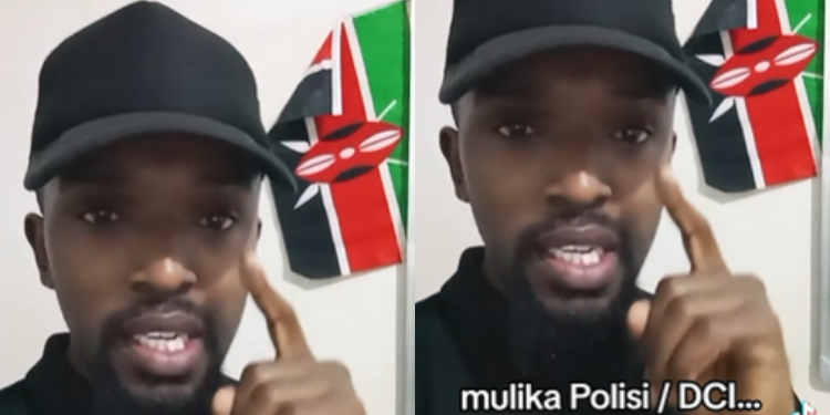 A screengrab from the video posted by TikToker Godfrey Mwasiaga Kakan Maiyo. PHOTO/DCI.